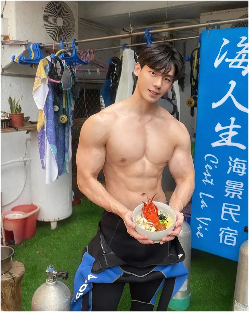 【帅哥】32岁健身“师奶杀手”,台湾版的许光汉,双开门拉丝胸大肌,亲自下厨,观众看都看饱了(组图) - 8