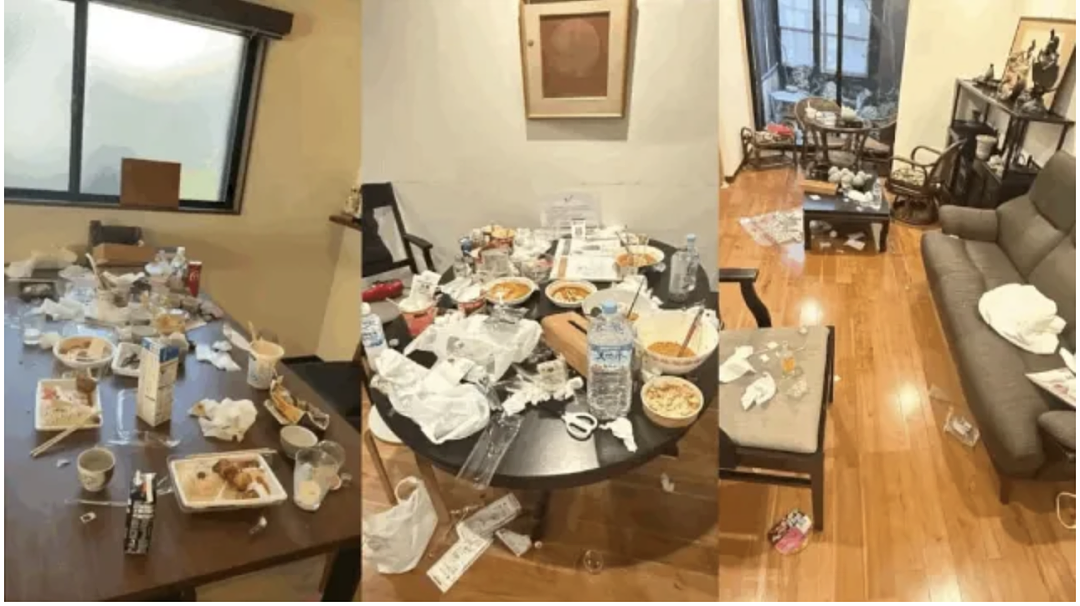 2名中国游客将日本民宿住成垃圾场,满桌剩菜,马桶染红!房东追加清洁费遭拒:清洁与我无关!(组图) - 10