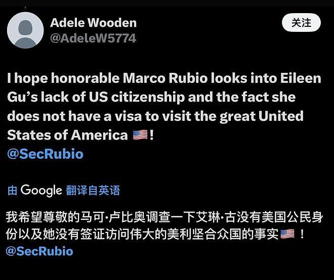 谷爱凌再遭美国网友网暴:没收她的财产!“回美国是非法滞留,鲁比奥查她”(组图) - 3