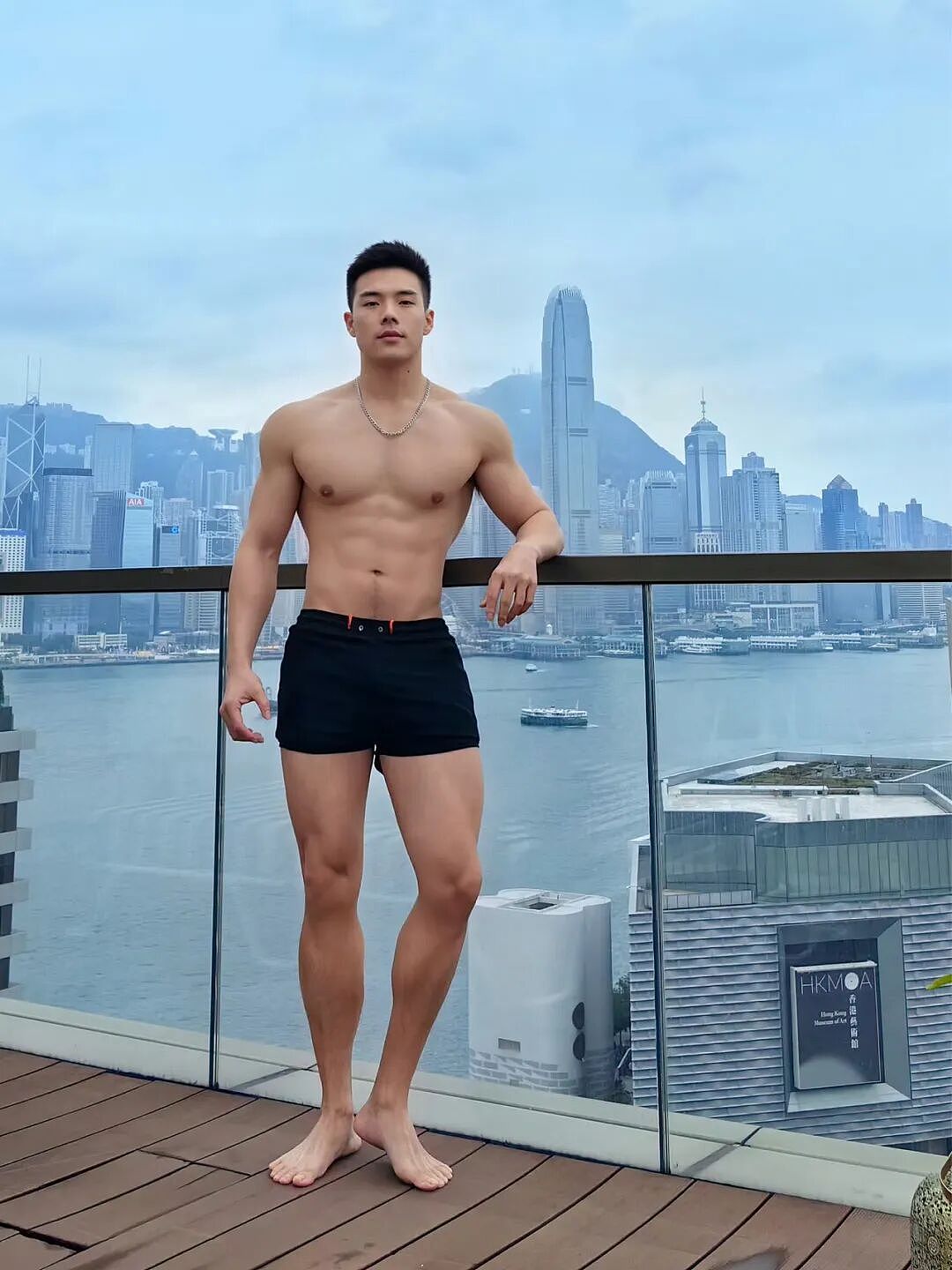 【帅哥】90后高颜值健身网红,大秀完美白皮身材,这大胸肌八块腹肌也太帅了(组图) - 3