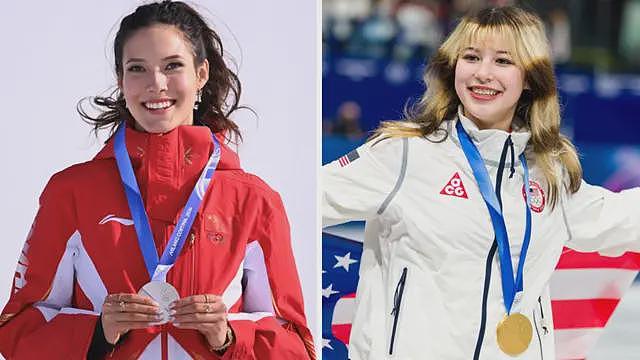 2026冬奥会：“华裔”选手谷爱凌与刘美贤为何在社群媒体上引发分裂意见（组图） - 1