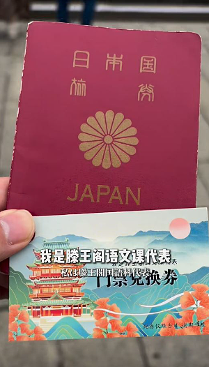 24岁日本游客苦背一月,《滕王阁序》全文通关免票入园(视频/组图) - 5