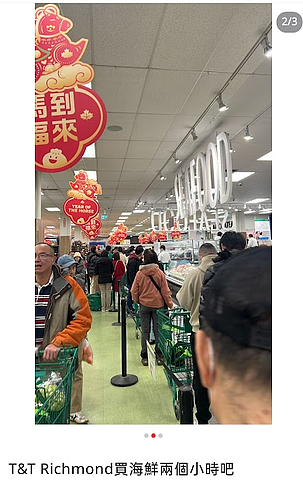 惊了！买鱼排队3小时，队伍几百米，华人挤爆大统华，春节买菜是一场战斗（组图） - 4