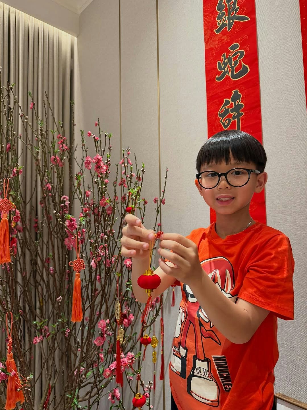 胡杏儿又一年返围村上香祭祖，晒豪宅阔落客厅摆年花团年饭劲丰盛（组图） - 10