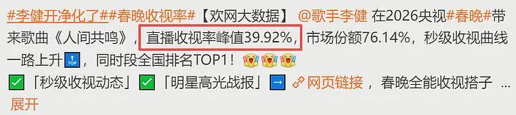 央视春晚收视率破40%！王菲出场不到38%，知名乐评人吐槽假唱（组图） - 8