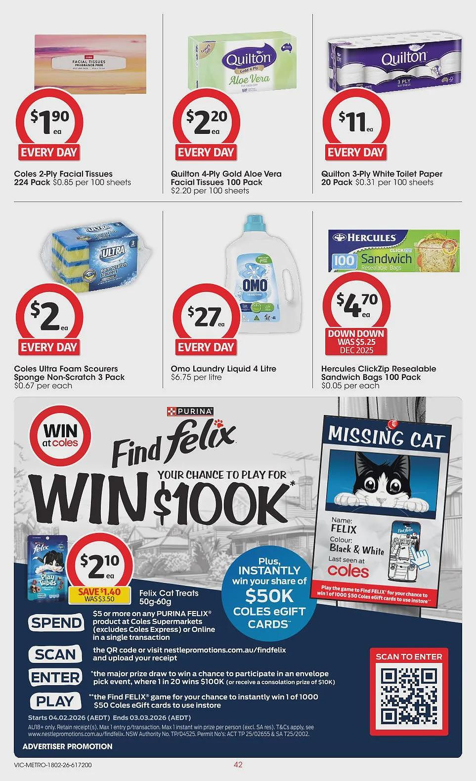 买Myer礼物卡送积分活动回归!【Woolworths& Coles】2月18日至24日 优惠目录(组图) - 97