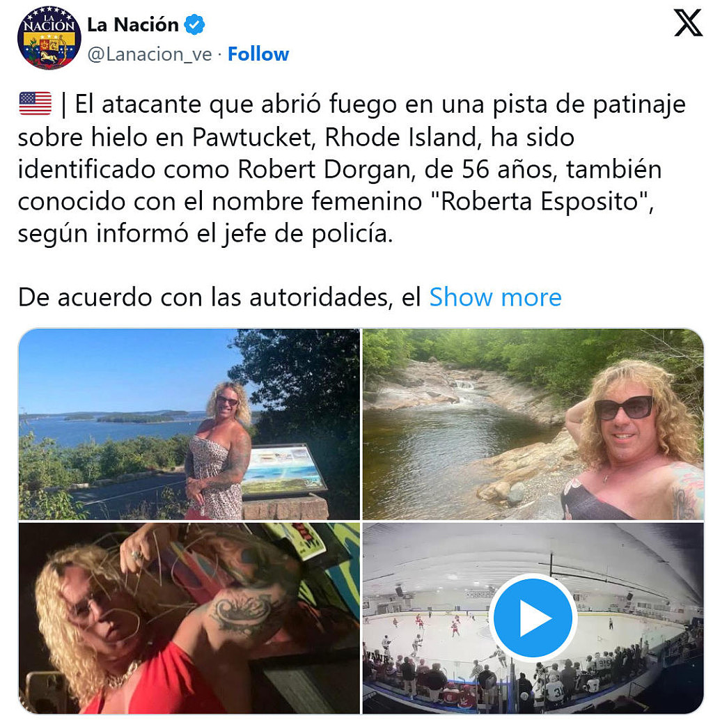美国冰球赛枪击案,56岁跨性别男在儿比赛时杀前妻一家(视频/组图) - 2