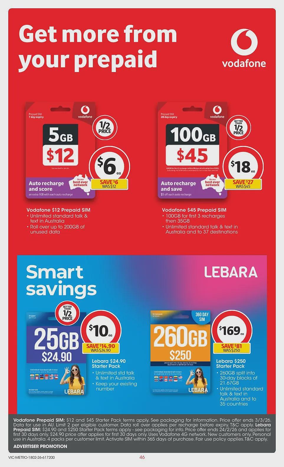 买Myer礼物卡送积分活动回归!【Woolworths& Coles】2月18日至24日 优惠目录(组图) - 101