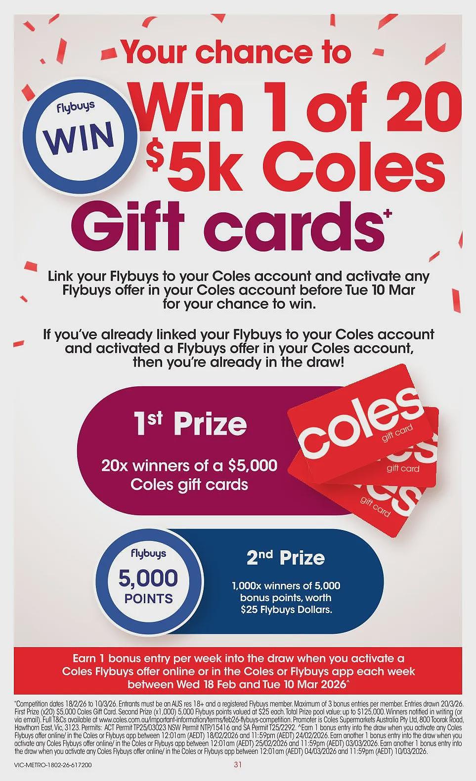 买Myer礼物卡送积分活动回归!【Woolworths& Coles】2月18日至24日 优惠目录(组图) - 86