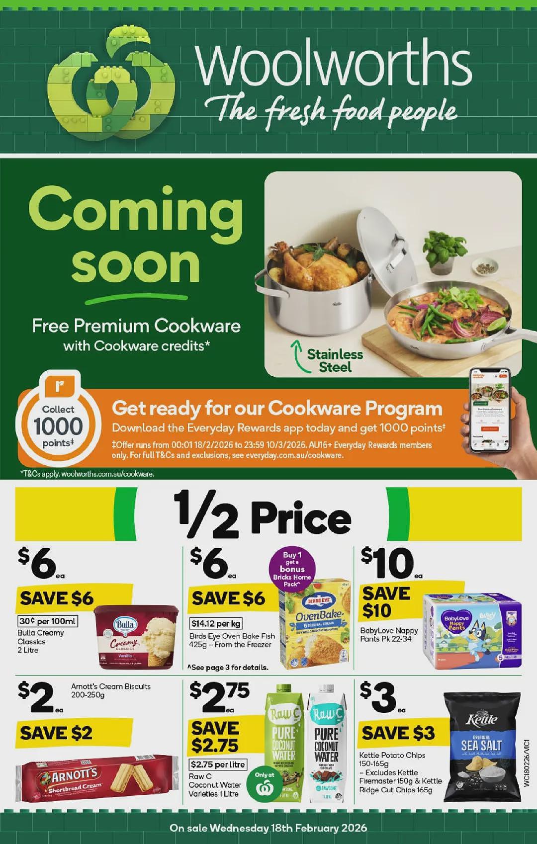买Myer礼物卡送积分活动回归!【Woolworths& Coles】2月18日至24日 优惠目录(组图) - 2