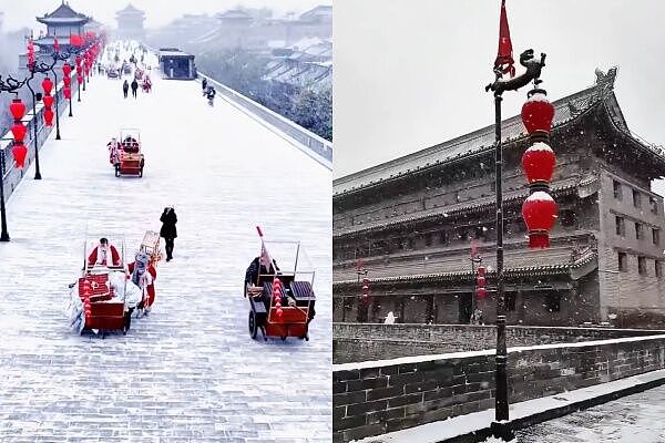 西安罕见下鹅毛大雪！居民全傻眼：老天爷，昨天还20多度（组图） - 10