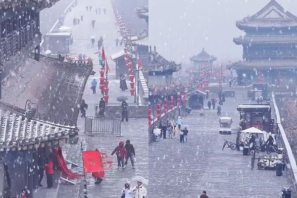 西安罕见下鹅毛大雪！居民全傻眼：老天爷，昨天还20多度（组图） - 11