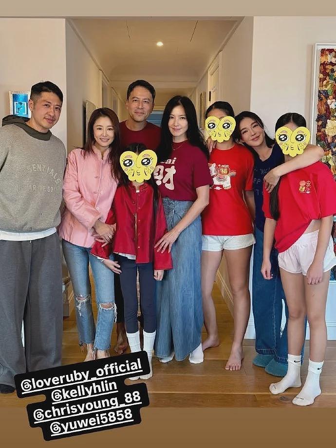 林心如母女和舒淇林熙蕾聚会,小海豚出镜身形高挑(组图) - 1