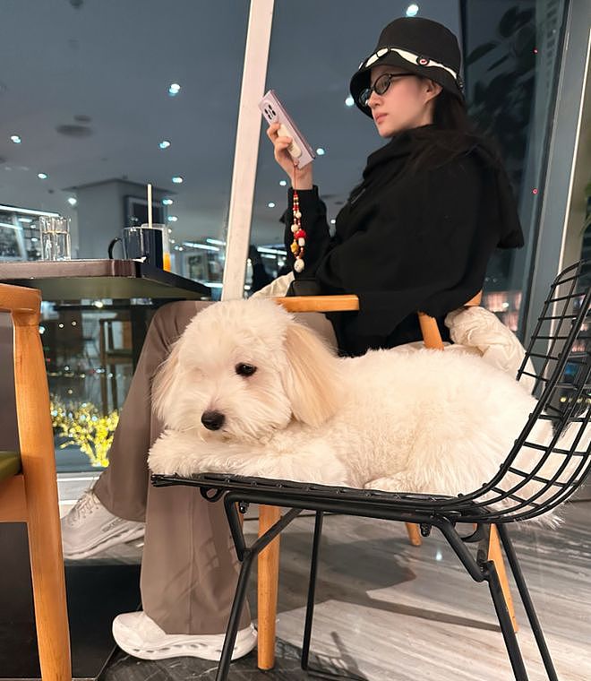 刘亦菲INS晒新照:抱着爱犬外出散步,素颜出镜气色佳!(组图) - 3