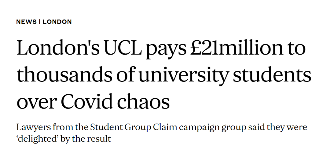 注意！留学生每人可得2000镑？UCL同意赔付2125万镑，36所英国大学面临巨大索赔...（组图） - 1