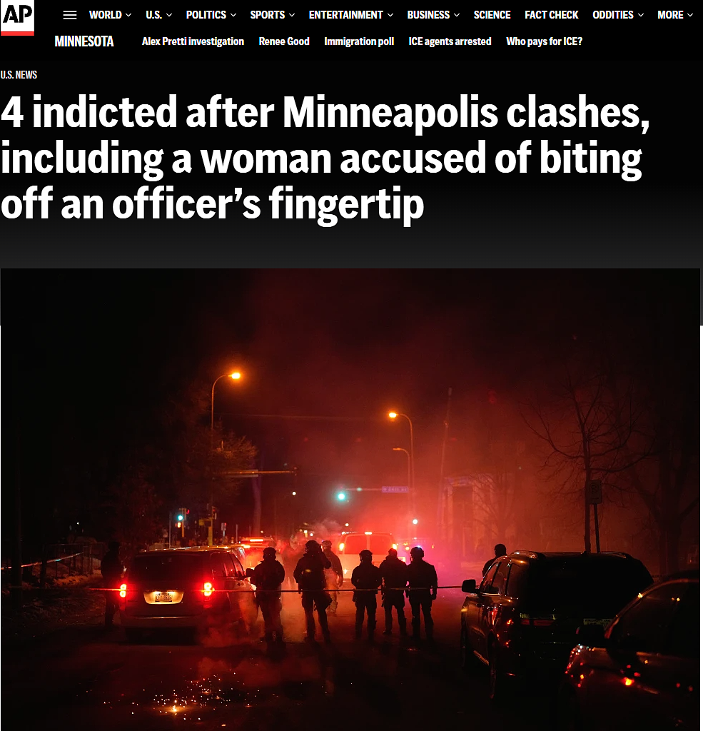 失控了！抗议现场华女咬断联邦探员手指尖，遭联邦重罪起诉（组图） - 1