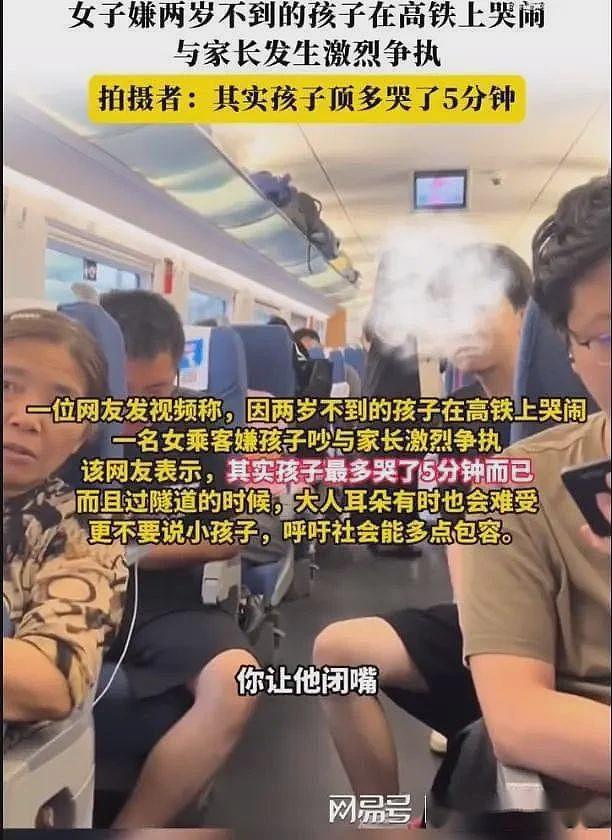 冲上热搜!小孩高铁上哭闹,男子强硬要求父母带离(组图) - 2