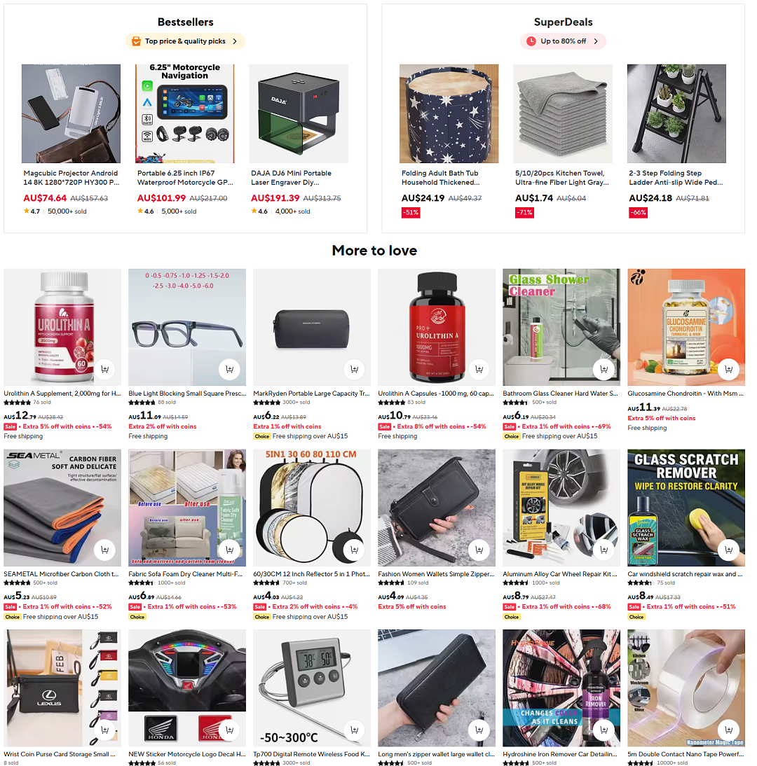 抓紧!【AliExpress】澳洲站 海量商品 特卖 + 折上折(组图) - 1