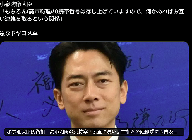 高市首相和小泉进次郎在国会的一段视频爆火日网!日本网友竟疯狂嗑起了他俩的CP(组图) - 26