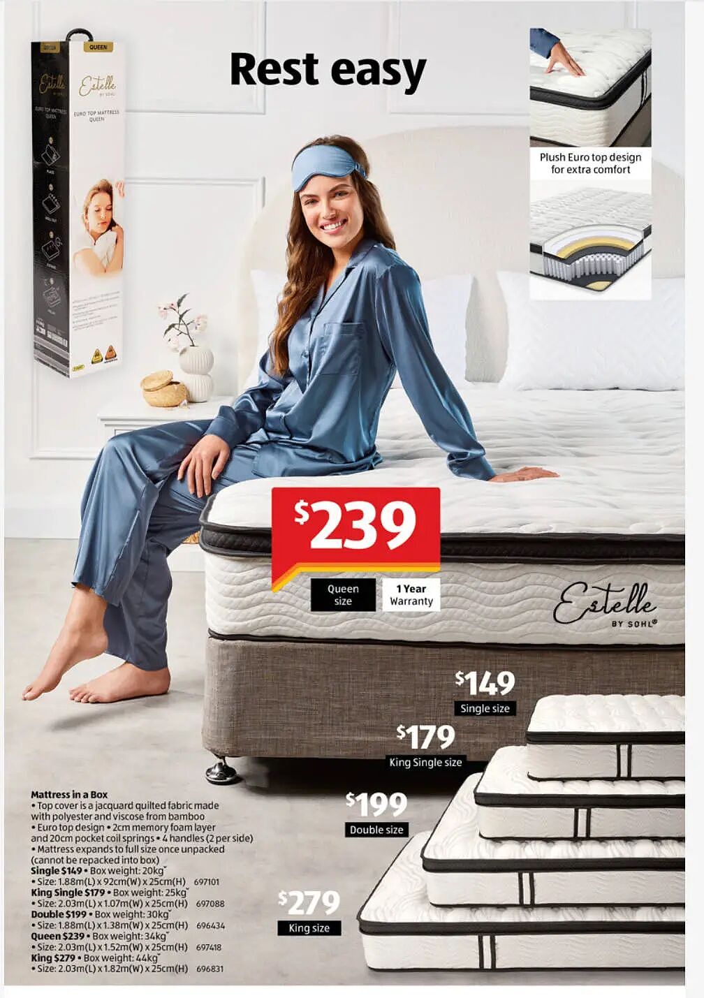 床垫不能含糊!【Aldi】3月7日起 特价品(组图) - 1