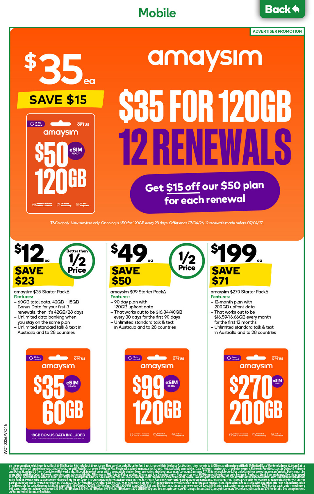 【Woolworths 3月11日-3月17日打折】鸡胸、羊排、牛排、虾都大促（组图） - 46