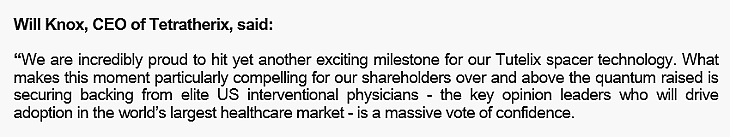 【异动股】Tetratherix (ASX:TTX) 前列腺放射治疗间隔物临试取得成果 JV 500万澳元A轮融资获关键意见领袖支持(组图) - 1