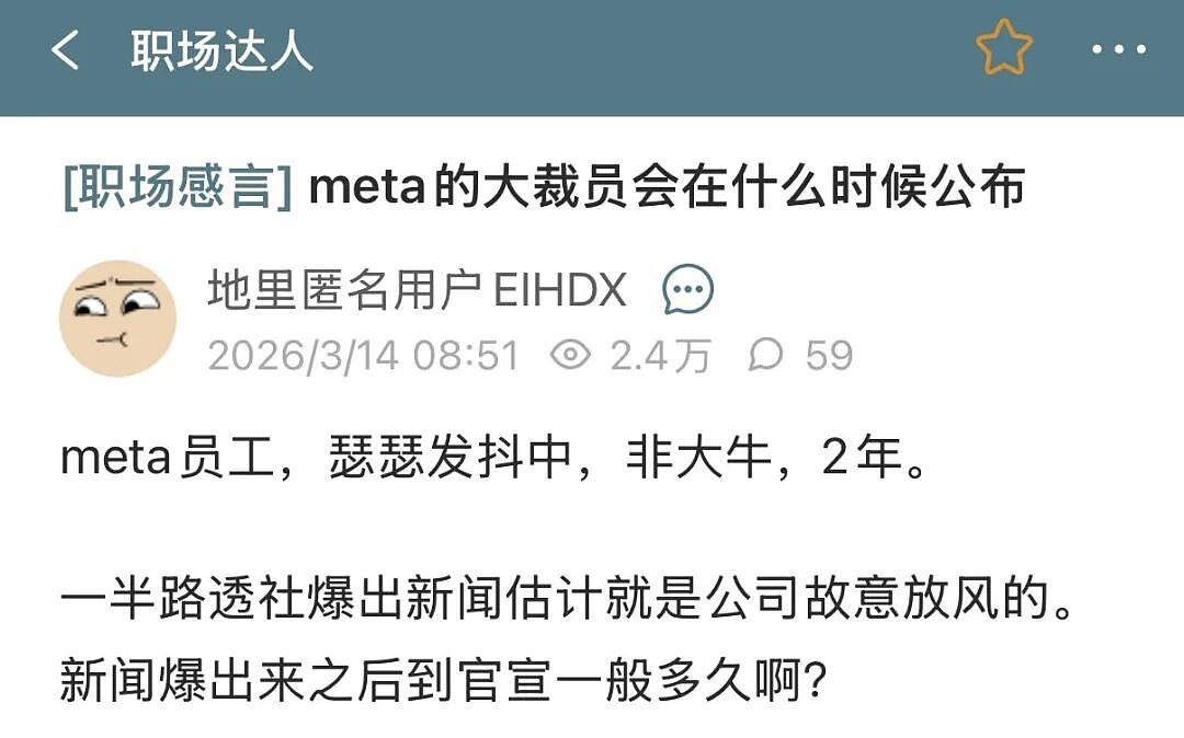 Meta因AI裁员16000！？影响超20%员工！内部猜测本周三（组图） - 2