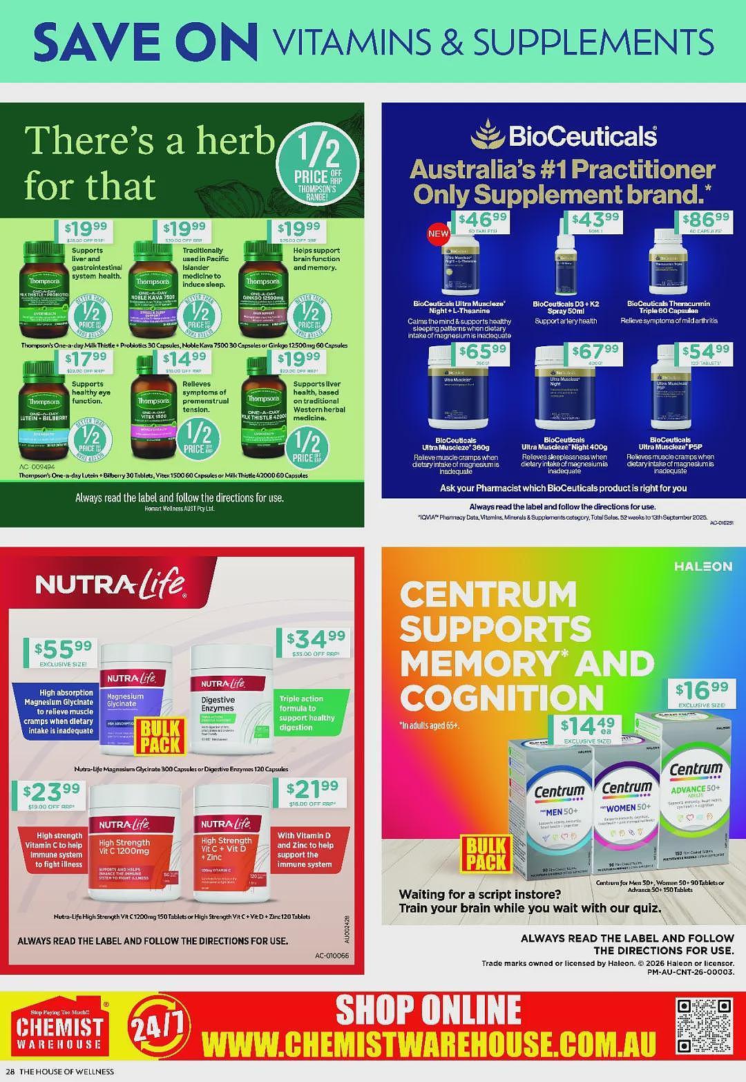 Musashi等健身蛋白补充系列半价回归!【Chemist Warehouse】药店 最新一期 优惠目录(组图) - 20