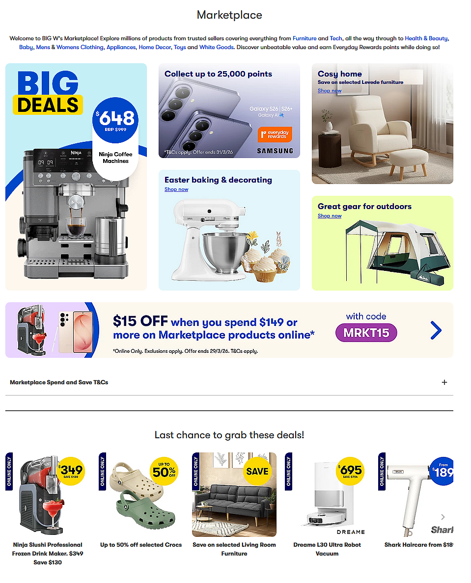 【Big W】3月25日，市场最新满减折扣码和目录（组图） - 1