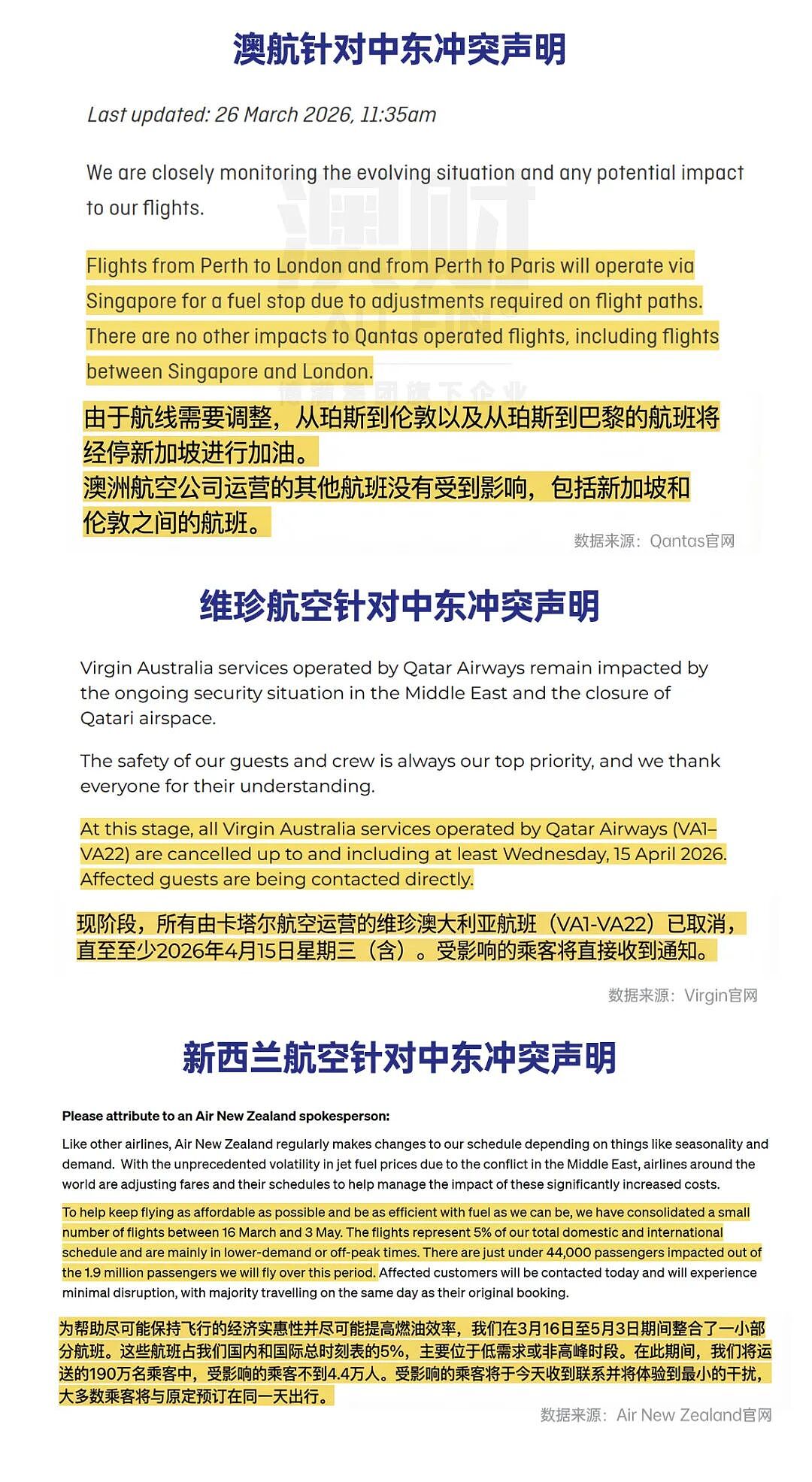 中东战火没烧到澳洲，却烧到了你的机票钱（组图） - 3