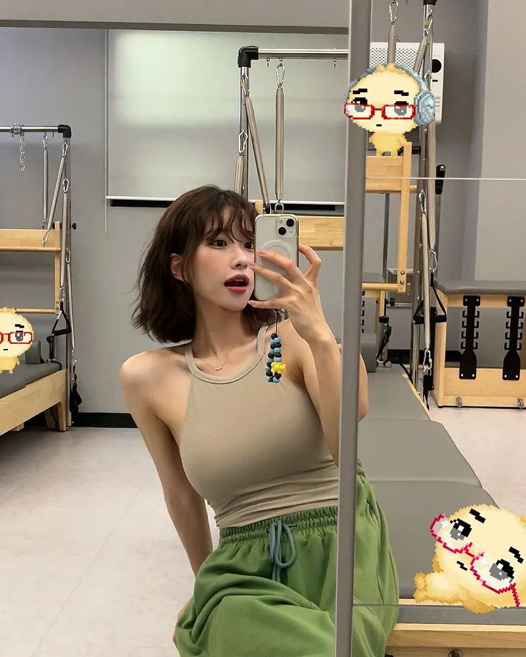【美女】短发飒！韩国健身女神香汗微湿，这身材谁顶得住（组图） - 15