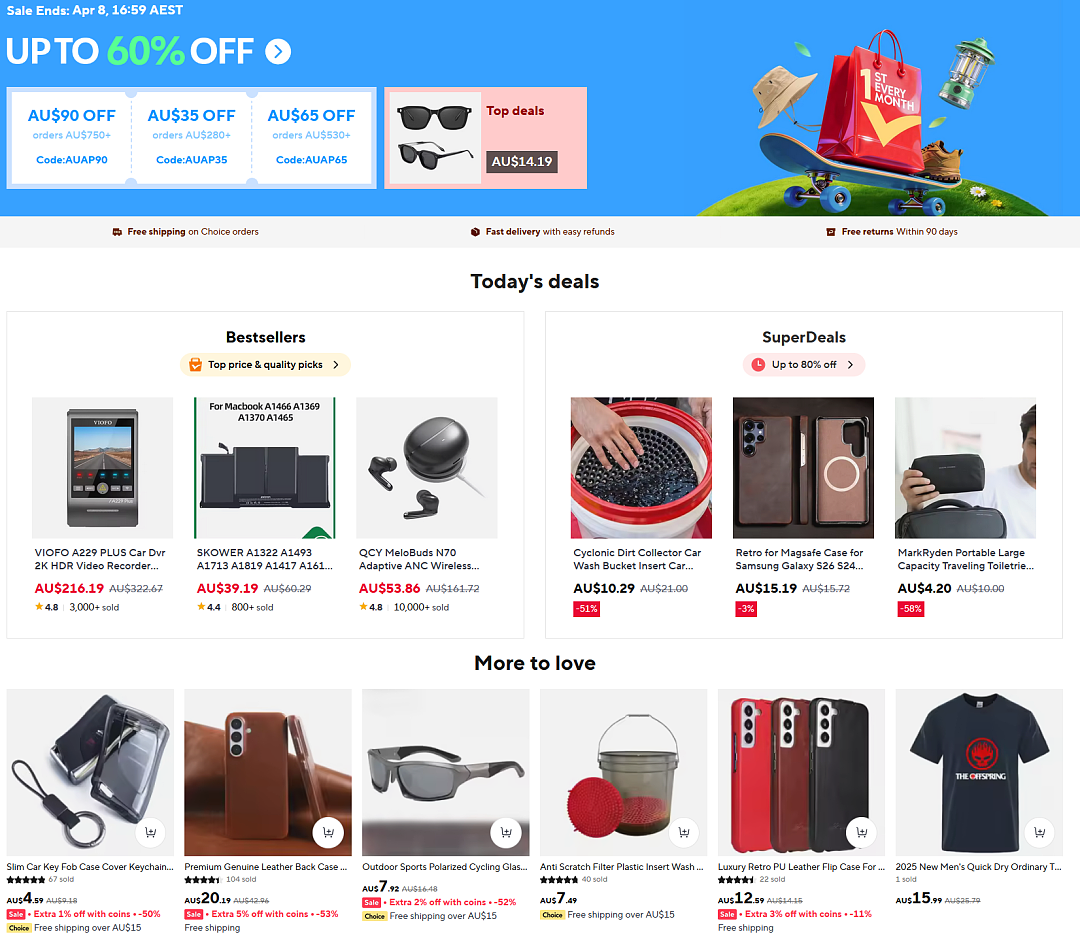 抓紧！【AliExpress】澳洲区海量小商品特卖+折上折+再送25刀（组图） - 1