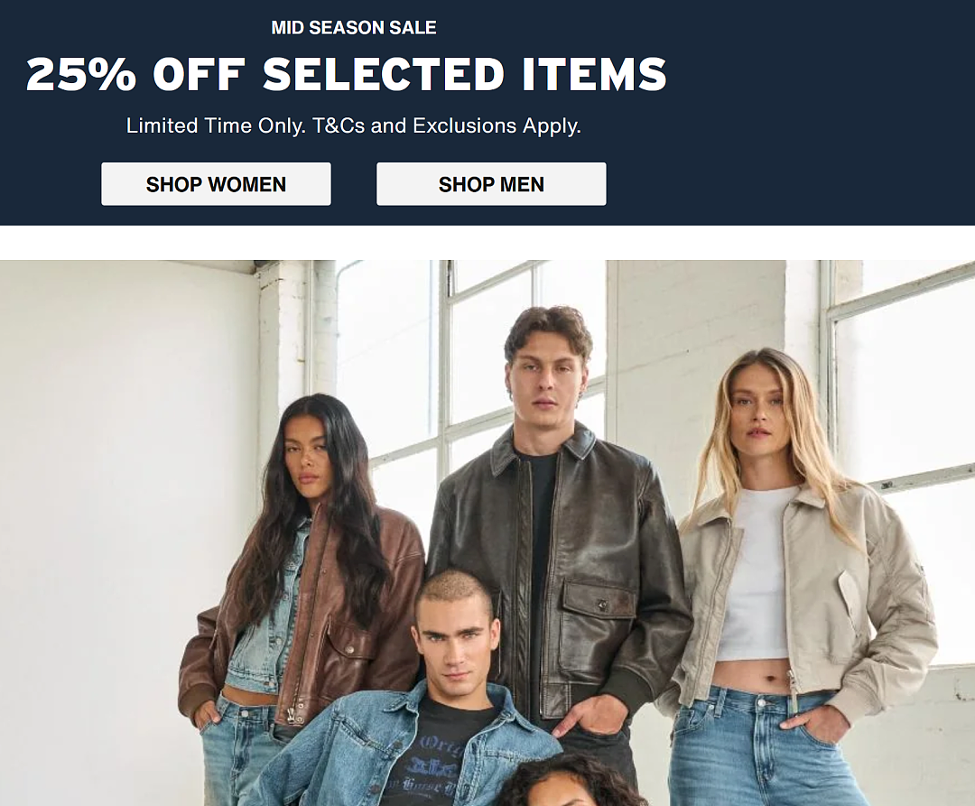 季中特卖开始!【Levi's】高级牛仔服饰,澳洲官网大促(组图) - 1