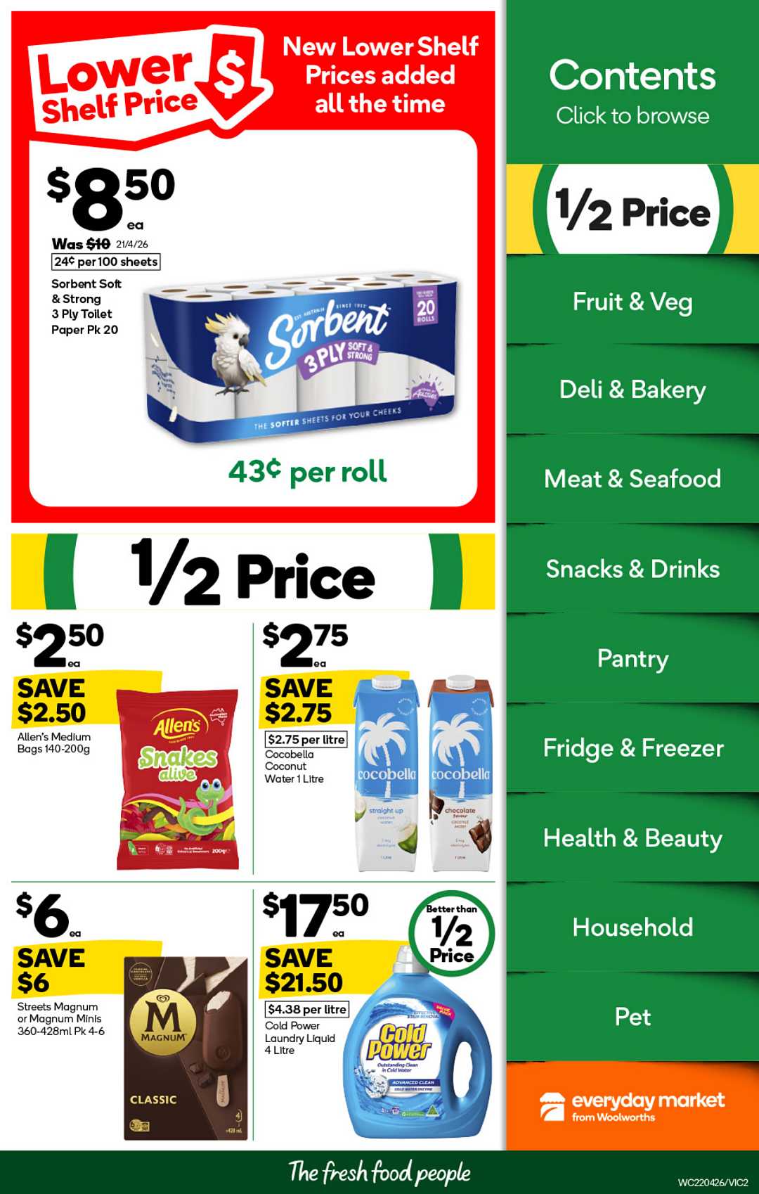 Woolworths最新打折目录!橄榄油、火腿、椰水半价(组图) - 2