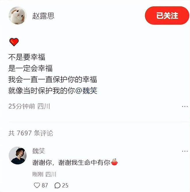 30岁演员魏笑官宣结婚!老公身份曝光,闺蜜赵露思举止让人感动(组图) - 7