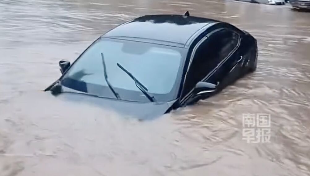 钦州暴雨连下12小时酿灾,鸟瞰只见“汽车坟场”全泡汤(视频/组图) - 2