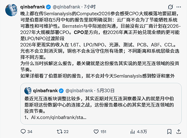SemiAnalysis报告引发“光电”大跌，网友激辩CPO（组图） - 5