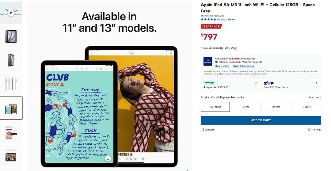 【Harvey Norman】Apple iPad Air M3芯片版 特价(组图) - 1