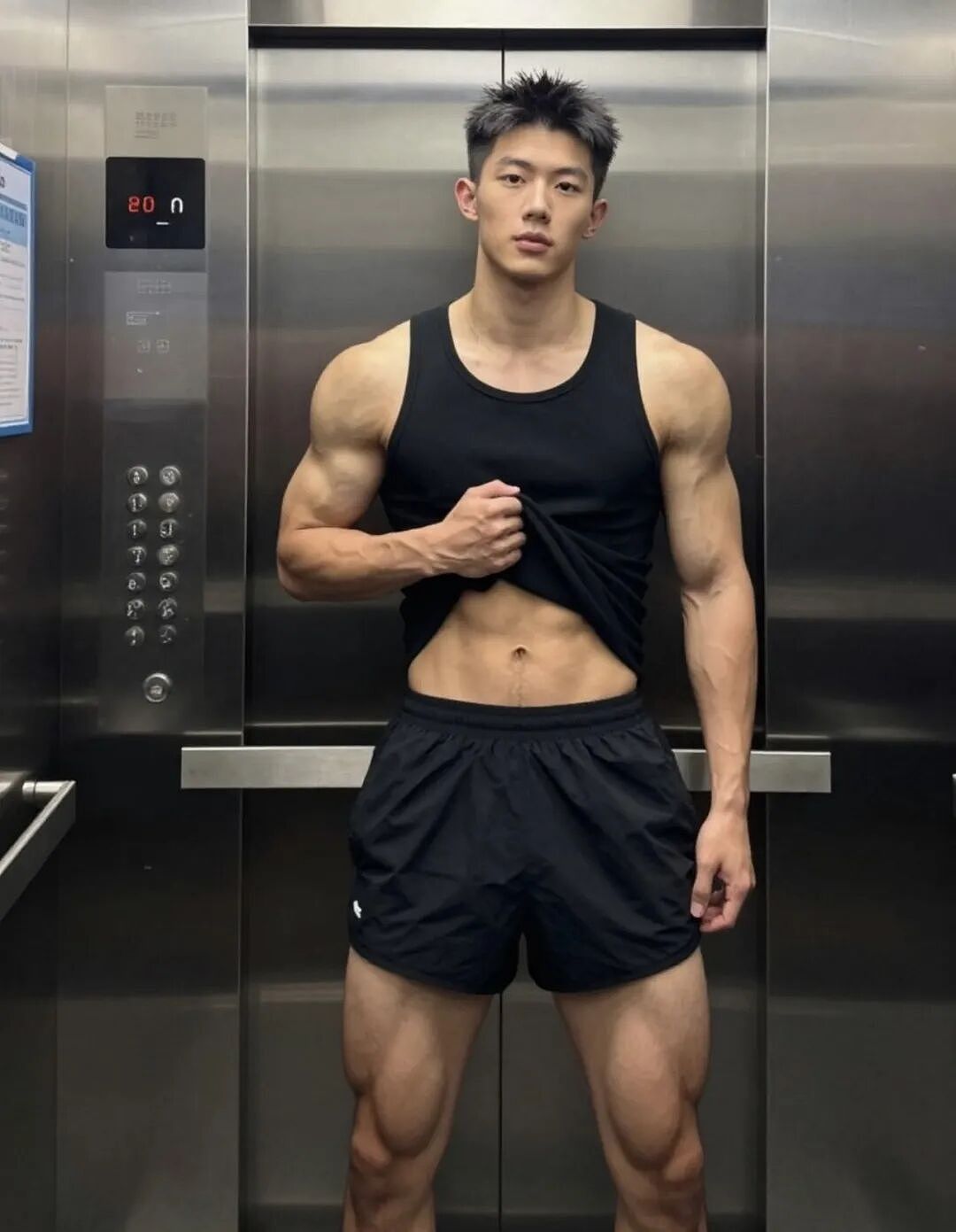 超帅的肌肉男大!你告诉我这是AI?(组图) - 3