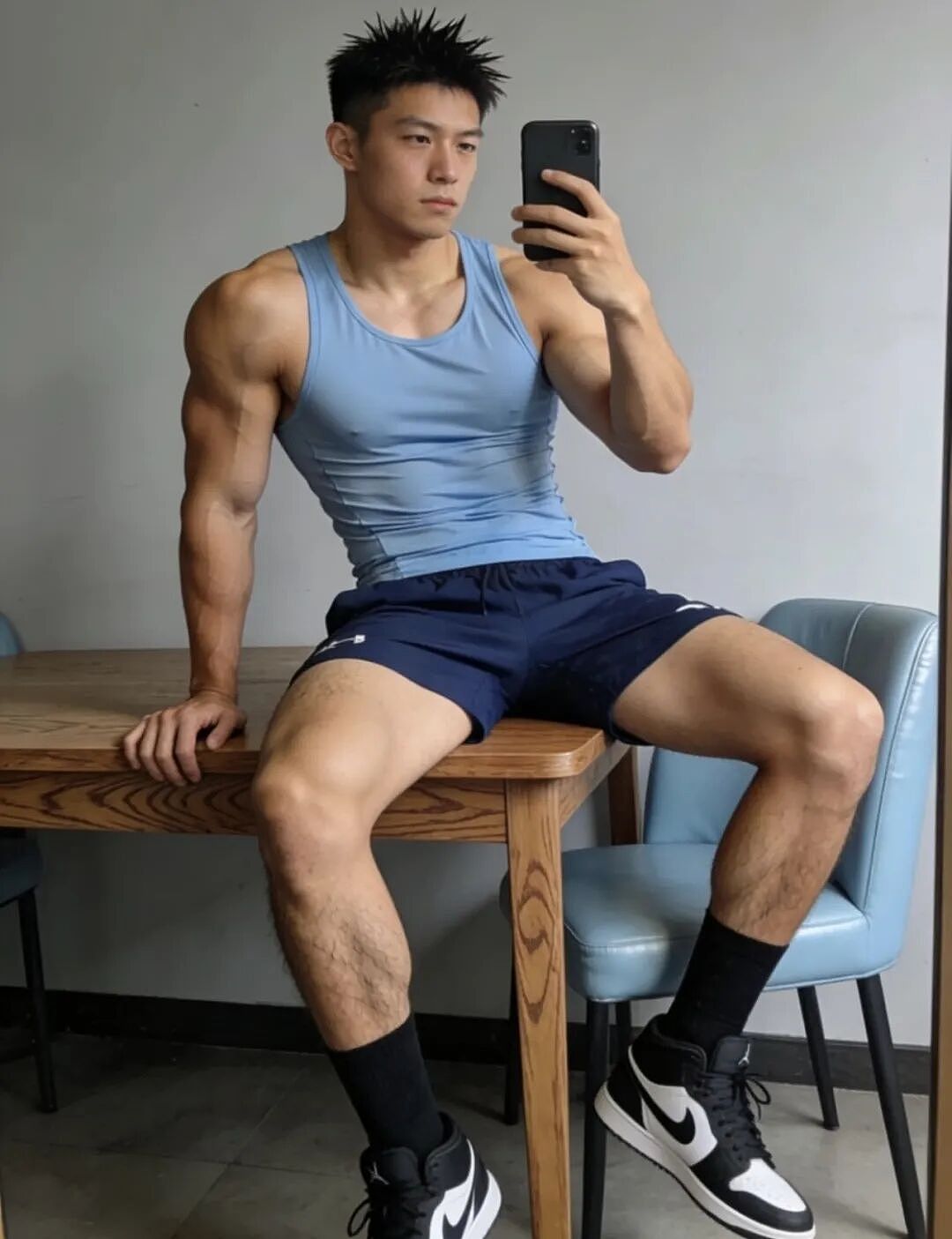 超帅的肌肉男大!你告诉我这是AI?(组图) - 8