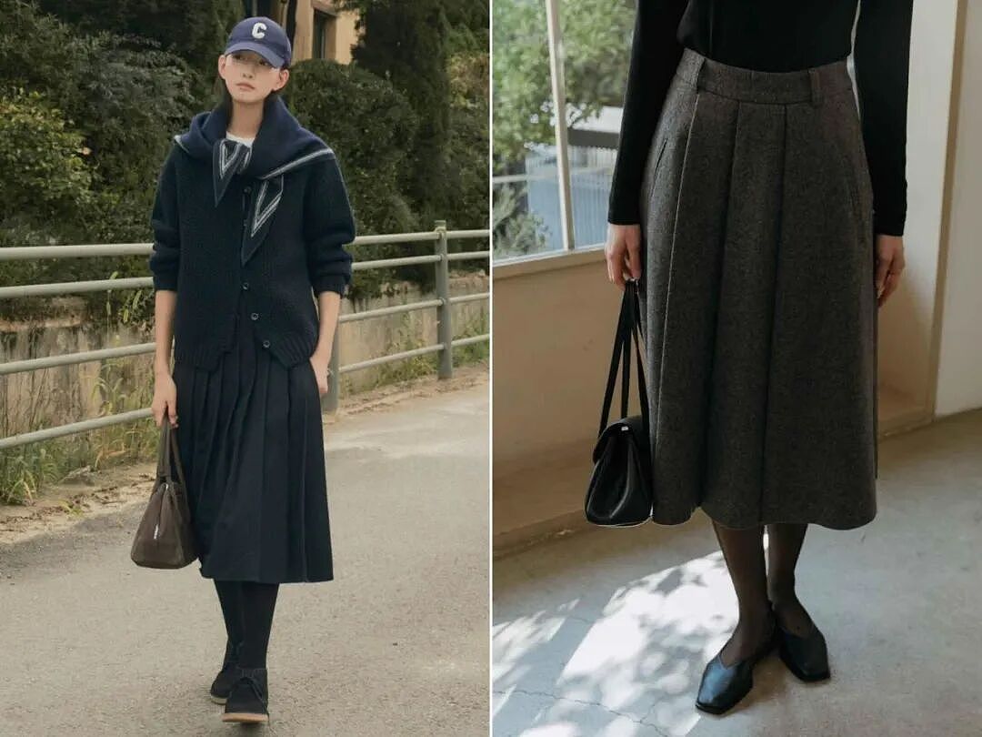 冬天也想穿裙子！附不同温度的穿搭公式（组图） - 96