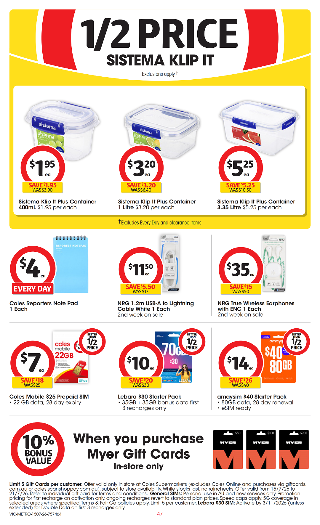 本周最新!澳洲各大超商特价商品一网打尽,大批好物骨折破半价!Woolworths、Coles、Aldi(组图) - 47