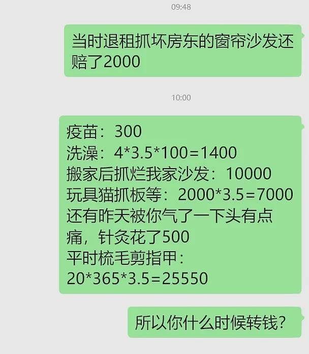 【宠物】小姐姐养了3年被前租友遗弃的猫,对方现在想拿回去,看完赎猫巨款沉默了...网友狂赞:干得漂亮! - 5