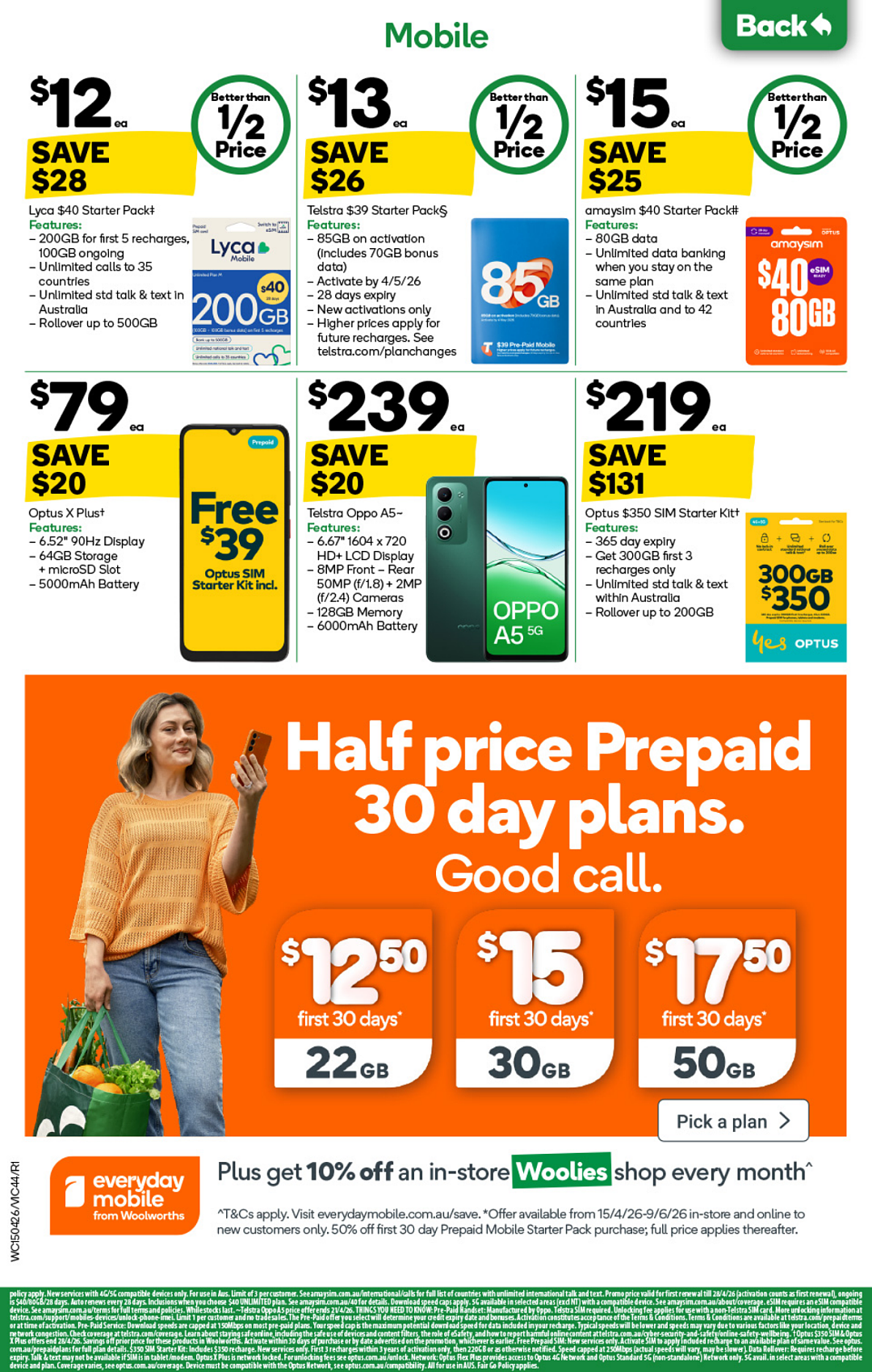 Woolworths 4月15日-4月21日打折,清洁、烧烤用品半价 - 45