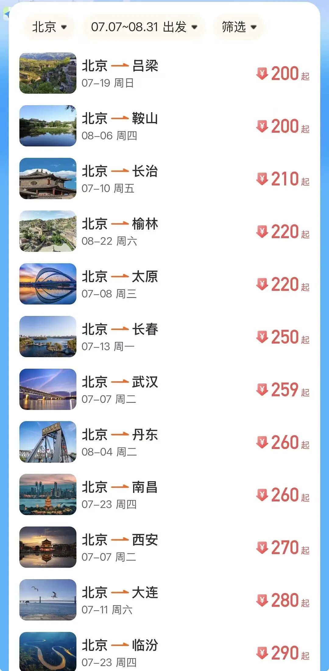 暑假机票价格大跳水,多条热门航线票价低于高铁!多家航司近日宣布下调燃油附加费(组图) - 2