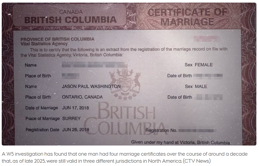 老公竟同时有4个老婆，加拿大多名女子崩溃！结婚证全部有效，完全没人在查! - 4