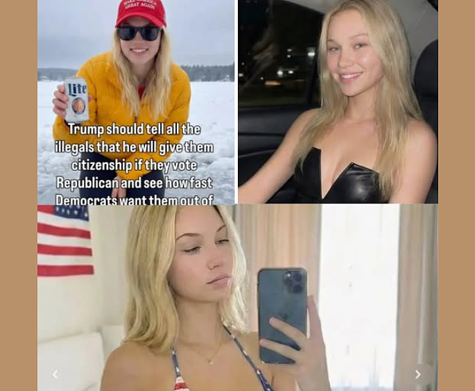 美国MAGA辣妹网红大翻车！身份曝光后，惊掉众人下巴 - 2