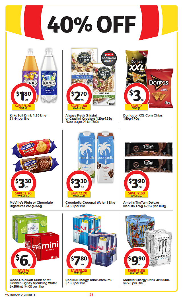 本周最新！澳洲各大超商折扣目录，Woolworths、Coles、Costco、优衣库...（组图） - 28