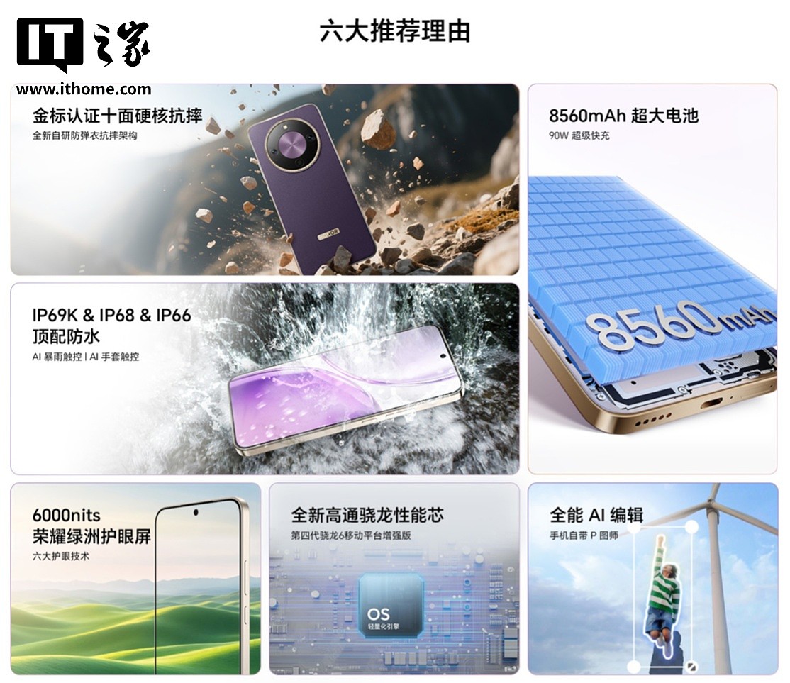 荣耀 X70 Pro Max 新机悄悄上线官网:经典星环设计、8560mAh 电池,1999 元起 - 2