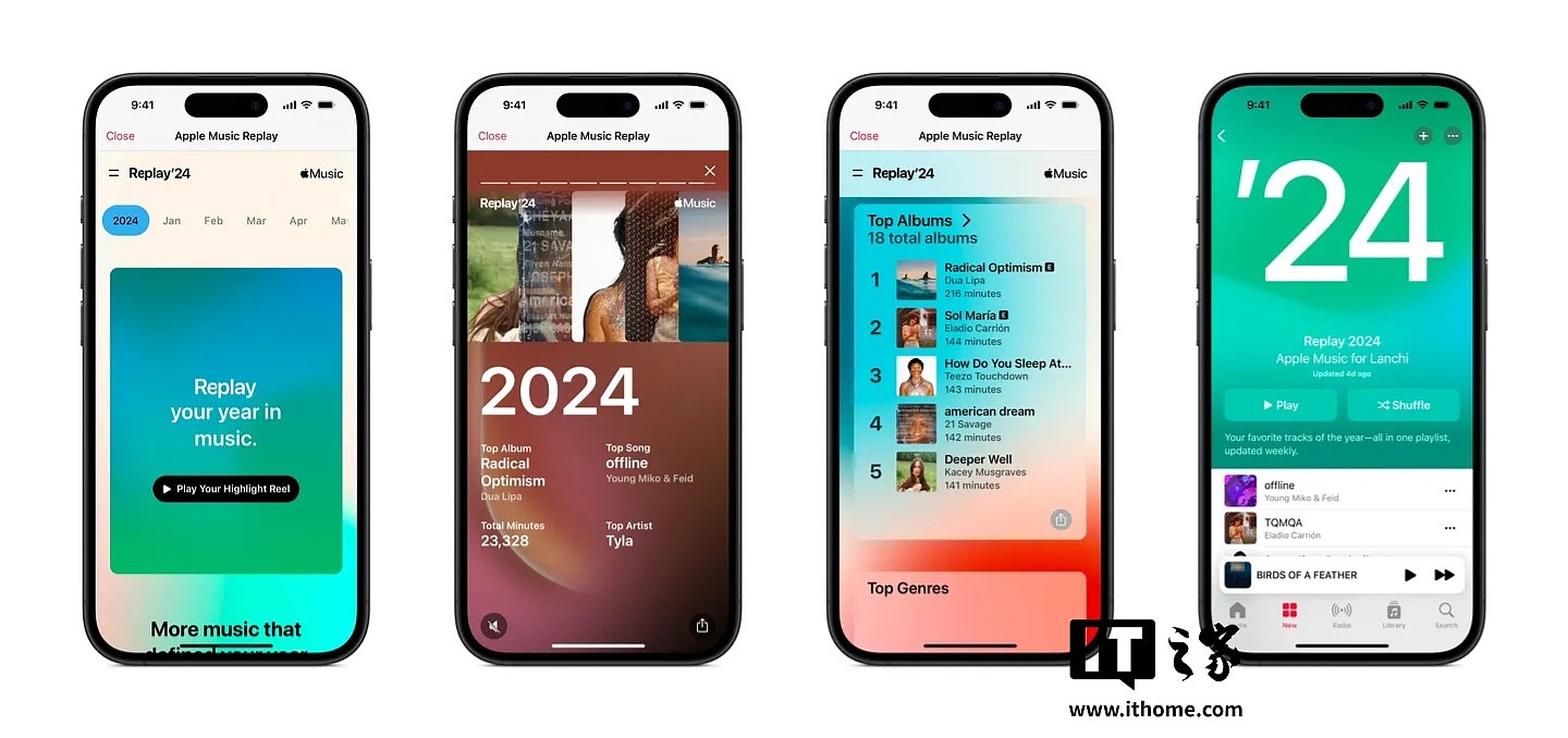 苹果 Apple Music 2024 年度听歌报告上线，可直接在 App 内查看分享 - 1